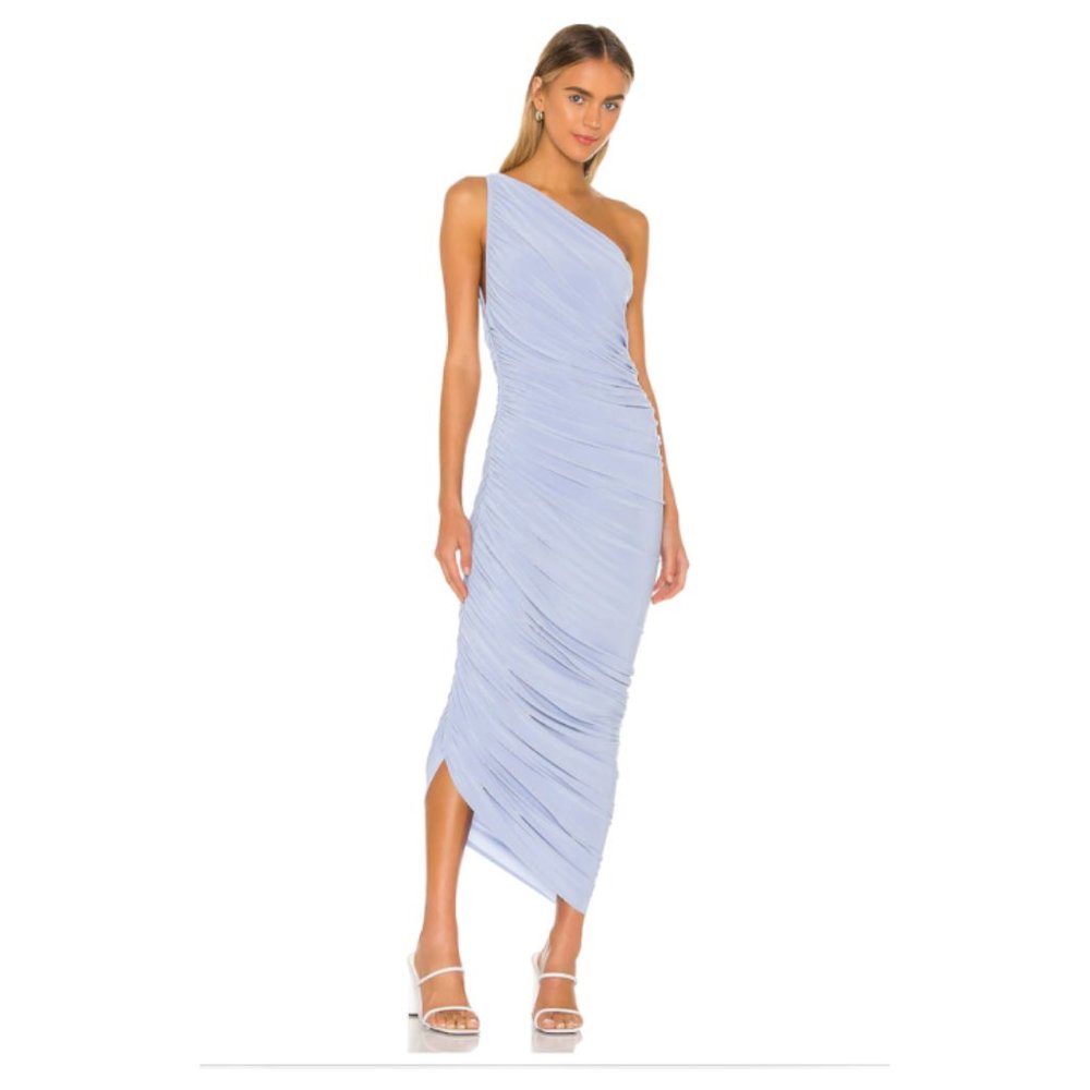 Norma Kamali Diana Jersey Dress X Revolve - Carrie Bradshaw Dress-Celestial Blue